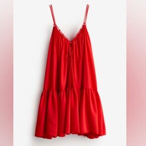 H&M Red Balloon Shift Dress